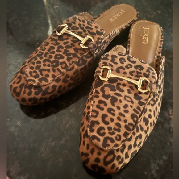 Crew Shoes New J Crew Leopard Print Womens Bit Slip On